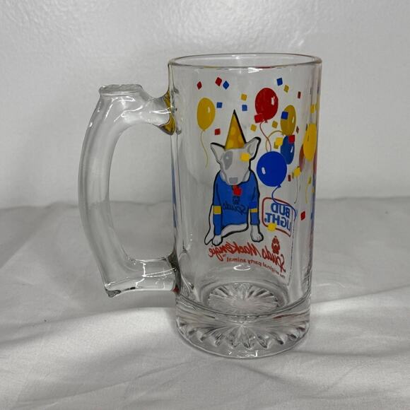Bud Light Spuds MacKenzie Party Animal Beer Mug Stein 1980s Barware Retro - Picture 4 of 5